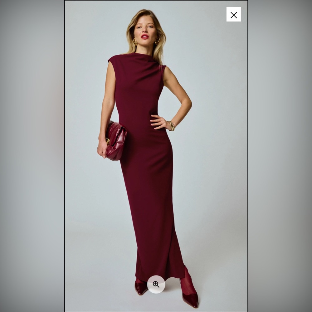 Reformation Beau Knit Dress - Deep Red